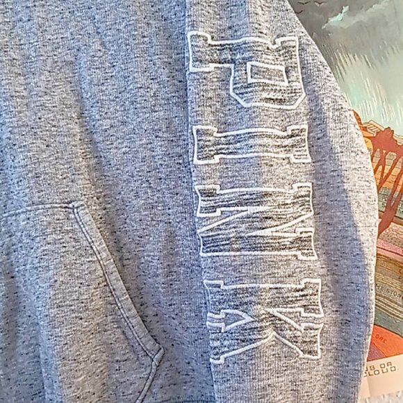 PINK Victoria's Secret Heather Grey Half Quarter Zip Sweatshirt Size Small - Picture 3 of 6